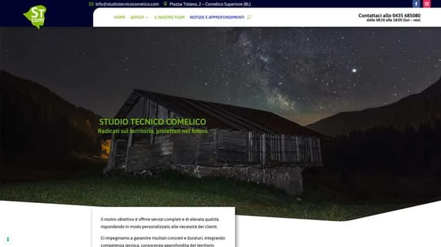 Anteprima del sito Studio tecnico Comelico